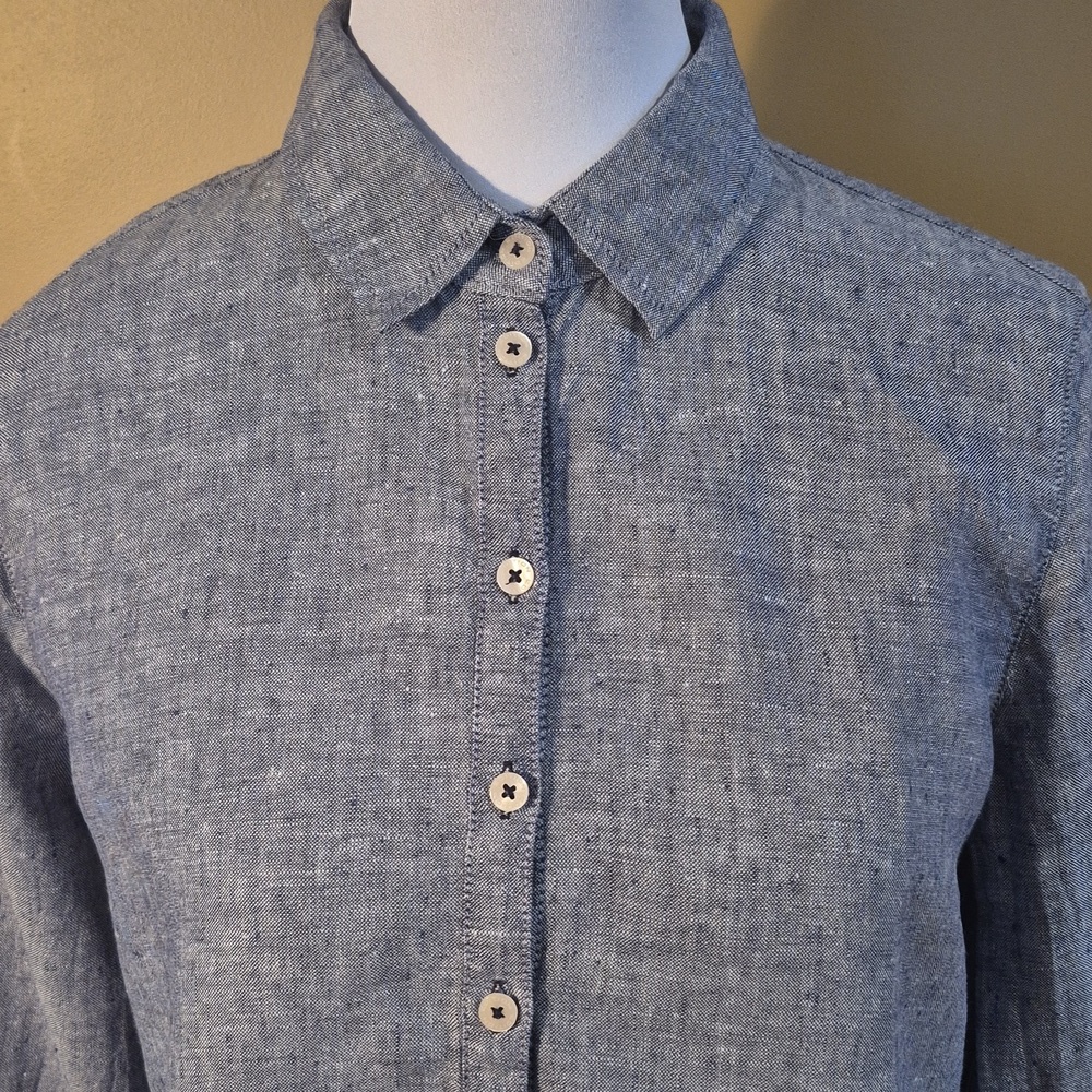 GERRY WEBER Women's 100% Linen Button Down Shirt - Picture 7 of 16